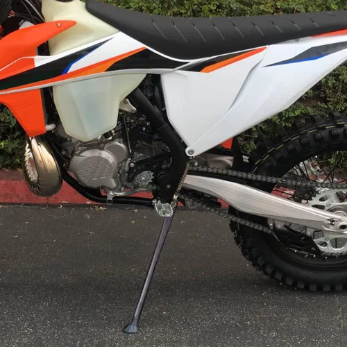 Vista 3 de Soporte de aluminio de la bici de la suciedad de la forja con los resortes para XC XCW EXC 150-530cc Sturdy Motorcycle Kick Stand Side Support for