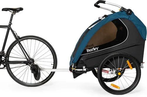 Vista 3 de Burley Encore X, remolque y cochecito para bicicleta para niños de 2 asientos
