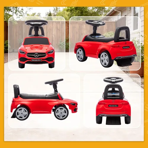 Vista 12 de Qaba Mercedes-Benz Clase C - Auto de paseo para niños de 18 a 36 meses Rojo