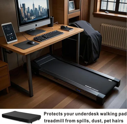 Vista 6 de Funda para alfombrilla de caminar para el hogar, funda impermeable y a prueba de polvo para debajo del escritorio - Compatible con cinta de correr