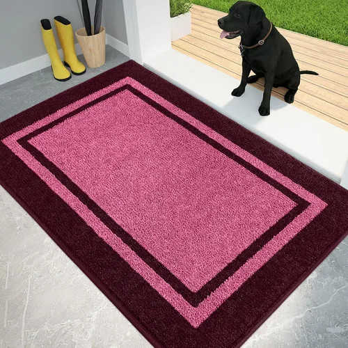 Vista 36 de PURRUGS Tapete para puerta con atrapamiento de suciedad, 20 x 32 pulgadas, antideslizante, lavable a máquina, tapete de entrada, tapete para puerta