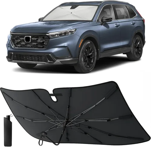 Vista 21 de EcoNour Parasol plegable para parabrisas de Mazda 3 2014-2016 2017 2018, parasol para ventana delantera de automóvil, protección UV, bloqueador