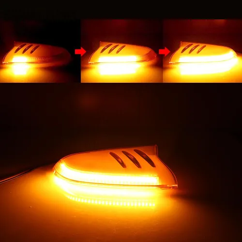 Vista 7 de Luces de señal de giro LED ámbar con lente ámbar para espejo lateral para Buick Rainier 2004-2007, Chevrolet Trailblazer GMC Envoy 2002-2009