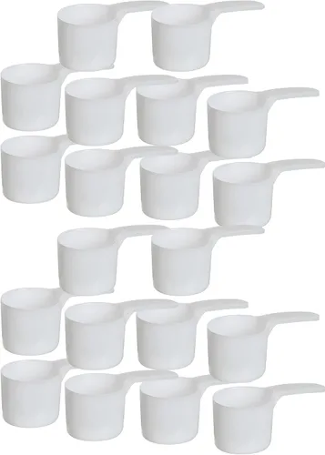 Vista 5 de Cuchara de envasado de medición de plástico de 2.4 fl oz (= 70 cc/ = 4.73 cucharadas/= 2.37 fl oz/ = 0.3 taza), mango medio - para medir y dispensar