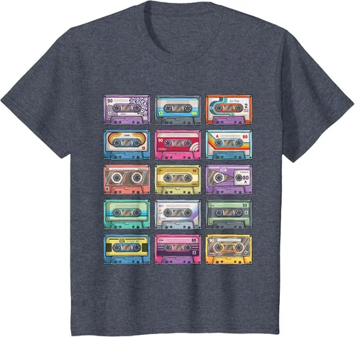 Vista 30 de Vintage Cassette Tapes Collection 80's 90's Music Mixtape T-Shirt Asphalt Grey