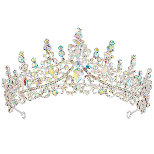 Vista 8 de COCIDE Tiaras para mujeres y niñas, Cristal Diamante falso, Cristal