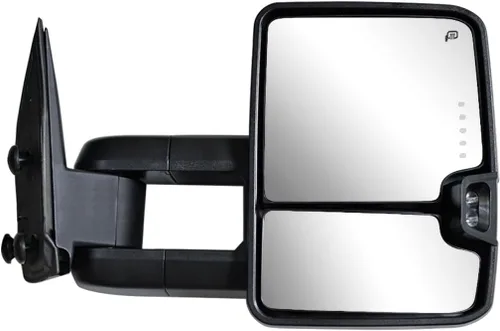 Vista 2 de AERDM Espejos de remolque compatibles con espejo lateral Chevy Silverado 2003-2007, espejos de remolque GMC Sierra con calefacción eléctrica