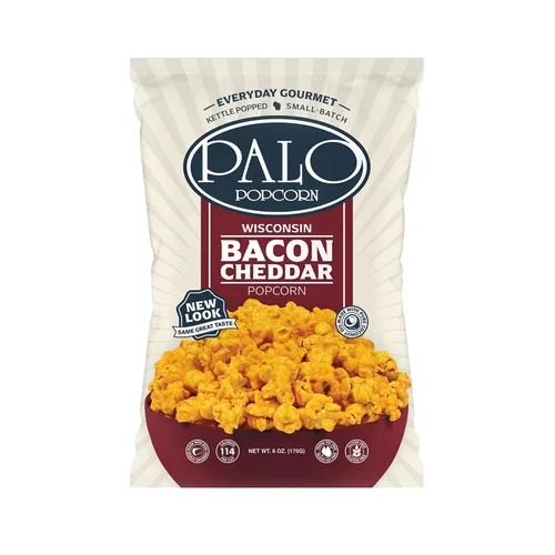 Vista 4 de Palo Popcorn Palomitas de maíz cheddar de tocino, bolsas de 6 onzas (paquete de 6)