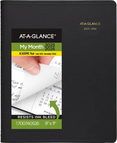 Vista 7 de AT-A-GLANCE Planificador 2026-2027 - Calendario académico mensual de 18 meses de julio a diciembre, 7 x 8-3/4 pulgadas, negro (7012705)