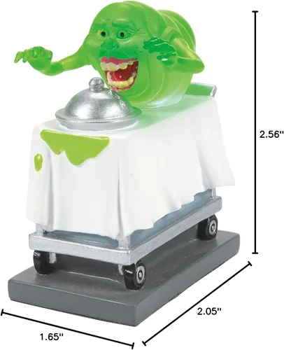 Vista 3 de Department 56 Ghostbusters Village Accessories Slimer on Meal Cart - Figura iluminada, 2.56 pulgadas, multicolor