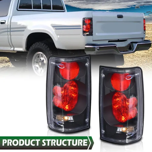 Vista 9 de GRAND ORANGE Conjunto de Luces Traseras Luces Traseras Lámpara de Freno con Bombillas Compatible con Toyota Hilux Pickup Truck 1989-1995 8156089166
