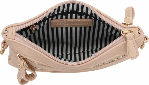 Vista 51 de Bolso de hombro cruzado con múltiples bolsillos y cremallera y correa de muñeca pequeña