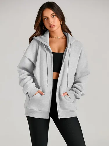 Vista 2 de EFAN lindas sudaderas con capucha para chica adolescente, chaqueta extragrande para el otoño, informales estilo año 2000 (Y2K), con cordón