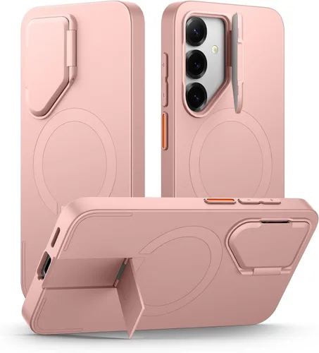 Vista 28 de SURITCH Funda para teléfono Samsung Galaxy S26 Plus, cubierta protectora magnética con cubierta de cámara y soporte de metal ajustable para Galaxy