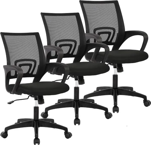 Vista 22 de PayLessHere Silla de oficina en casa, silla de escritorio para computadora, silla ergonómica ajustable, soporte lumbar, reposabrazos ejecutiva