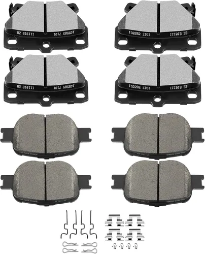 Vista 20 de SCITOO Kits de pastillas de freno de cerámica D465 D374 Reemplazo delantero y trasero para Acura CL 1997-1999, para Honda Civic 2002-2003 200-2011