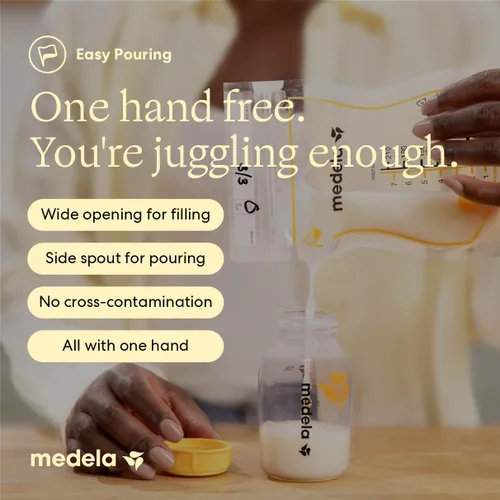Vista 6 de Medela Easy Pour - Bolsas de almacenamiento de leche materna, 200 unidades, 7 oz/7.1 fl oz
