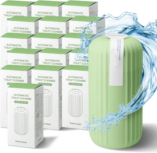 Vista 38 de Fresh & Fresh Limpiadores automáticos para inodoros (verde bosque) – 1 botella (hasta 2500 descargas/botella), limpiador de inodoro comercial