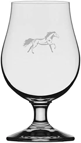 Vista 63 de Abaco Barb Body Horse - Vaso de cerveza Iona grabado (13.25 onzas)