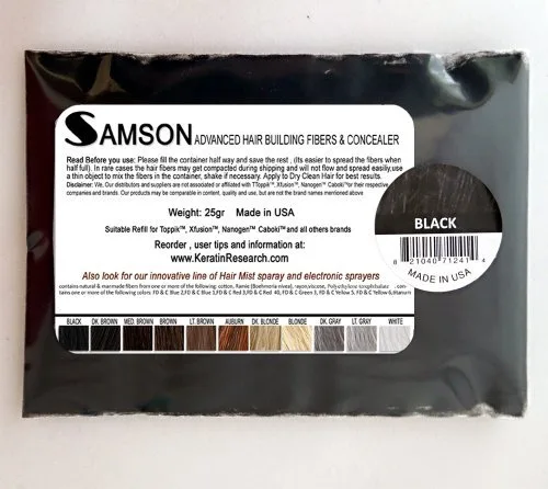 Vista 2 de Samson - Recambio de fibra capilar original para ocultar la pérdida de cabello, 0.88 oz, repuesto adecuado para todas las marcas