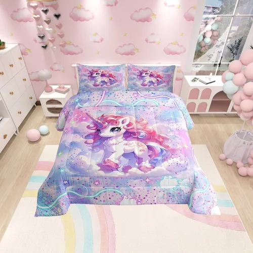 Vista 9 de Castle Fairy Juego de edredón con estampado azteca occidental, juego de ropa de cama geométrica a rayas marrones para niños y adolescentes