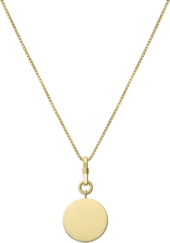 Vista 2 de Fossil - Collar con colgante de acero inoxidable en tono dorado para mujer