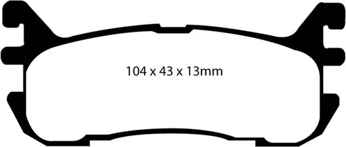 Vista 2 de EBC Frenos Yellowstuff Serie 4000 Street DP41003R para adaptarse a MERCURY, FORD, MAZDA