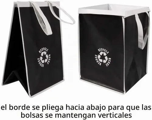 Vista 4 de Lily Queen - Bolsas de basura de reciclaje para la cocina y el hogar, base impermeable para botes de clasificación de basura, cestas de 2