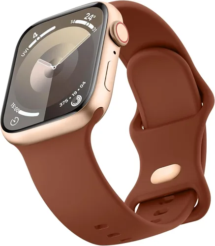 Vista 20 de Mugust - Correas deportivas compatibles con Apple Watch de 42mm, 41mm, 45mm, 49mm, 40mm, 44mm, 38mm, 42mm y 46mm, correa impermeable de silicona