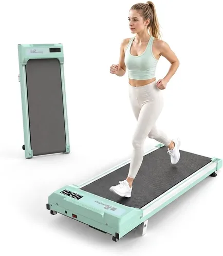 Vista 11 de Caminadora para el hogar y la oficina - Cinta de correr para debajo del escritorio con 6% de inclinación manual, control remoto, pantalla LED, motor