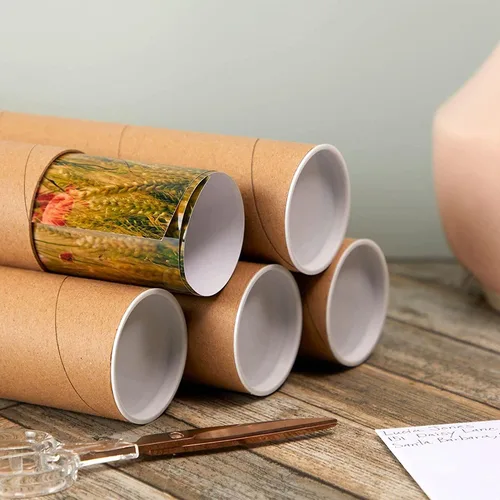 Vista 6 de CLAUVINCK Tubo de correo Kraft de 2 x 15 pulgadas, envío, tubo de póster para sobres de alta resistencia, embalaje de 2 x 15 pulgadas para oficina