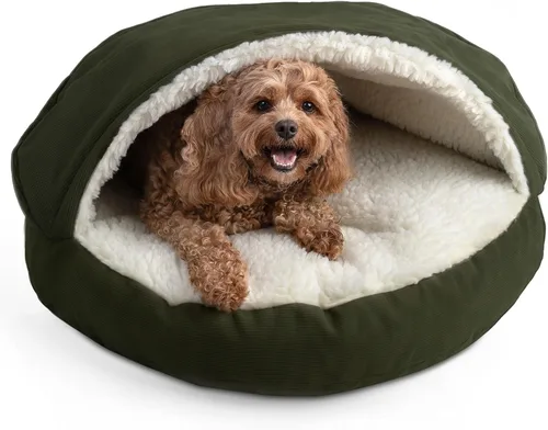 Vista 30 de Snoozer Cama de lujo de microsuede acogedora estilo cueva para mascotas, pequeña, antracita For small sized pets, Removable washable cover
