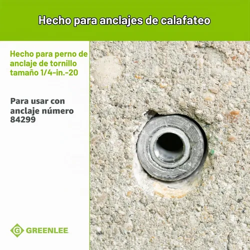 Vista 7 de Greenlee 868 Expansor de ancla de tornillo para ancla de calafateo, tamaño 1/4 pulgadas - 20