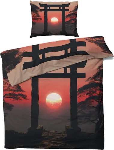 Vista 62 de Funda de edredón de ancla, tamaño individual, juego de cama náutico, 2 piezas, funda de edredón con patrón de microfibra suave con lazos
