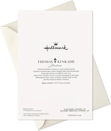 Vista 7 de Hallmark Thomas Kinkade - Tarjetas de Navidad en caja, patinaje sobre hielo (40 tarjetas y sobres)