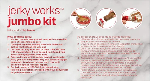Vista 7 de NESCO FD-75A Snackmaster Pro - Deshidratador de alimentos, para aperitivos, frutas, carne seca de res, gris y kit de carne seca Jumbo Works, 1, rojo