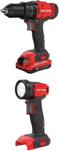 Vista 4 de CRAFTSMAN V20 - Juego de taladro/destornillador inalámbrico (CMCD700C1)