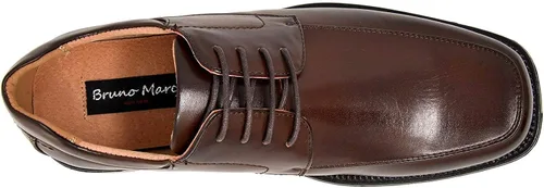 Vista 4 de Bruno Marc Zapatos de vestir clásicos de negocios con punta cuadrada para hombre