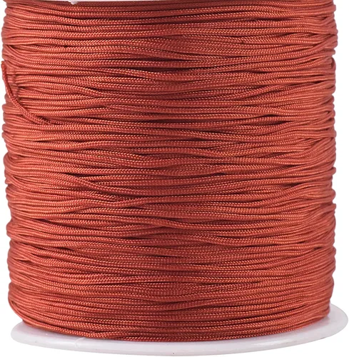 Vista 36 de KONMAY 1 rollo de cuerda de nailon de 150 yardas, trenzado de 0.016 in de nailon Shamballa Macramé/cordón de cuentas, cordón de nudo chino, cuerda