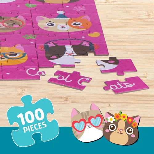 Vista 6 de Rompecabezas de 100 piezas Chuckle & Roar - Cool Cats