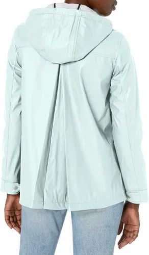 Vista 2 de Levi's Chaqueta de lluvia para mujer de longitud media (talla estándar y grande), Rojo