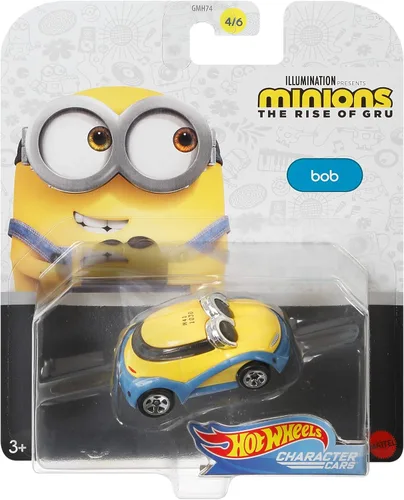 Vista 4 de Hot Wheels Caracteres Cars Minions El ascenso de Gru Bob Escala 1:64 Vehículo DieCast 4/6