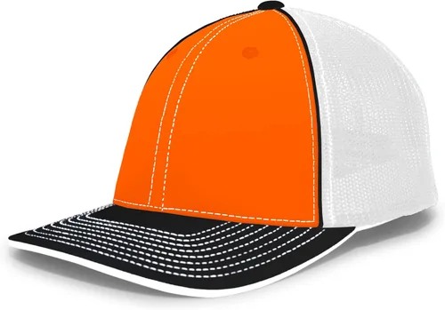 Vista 10 de Pacific Headwear Gorra unisex Pacific Headwear Trucker Flexfit® para adultos Grafito/Negro/Negro