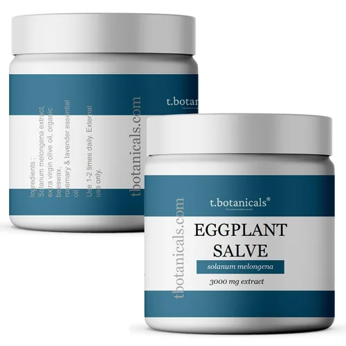 Vista 2 de Crema de extracto de berenjena, 3000 mg, bálsamo sin fragancia para trastornos de la piel, 2 oz