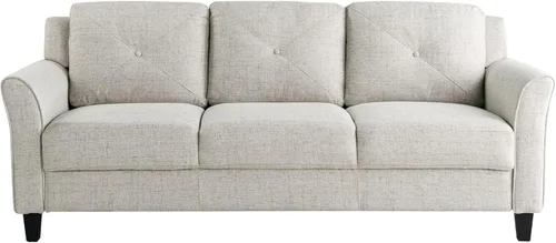 Vista 2 de Lifestyle Solutions sofá Harrington de brazos curvos, color beige