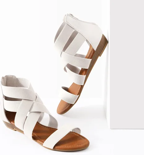 Vista 3 de Dream Pairs - Sandalias de plataforma baja con correa elástica en el tobillo para mujer