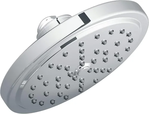 Vista 6 de Cabezal de ducha redonda de función única Moen S176EPBG Eco-Performance con tecnología de regadera de inmersión, 17.8 cm, oro cepillado