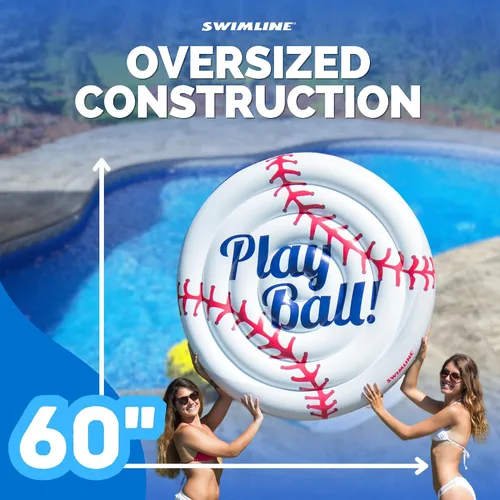 Vista 5 de Swimline - Flotador inflable de béisbol para piscina Deportes (Béisbol)