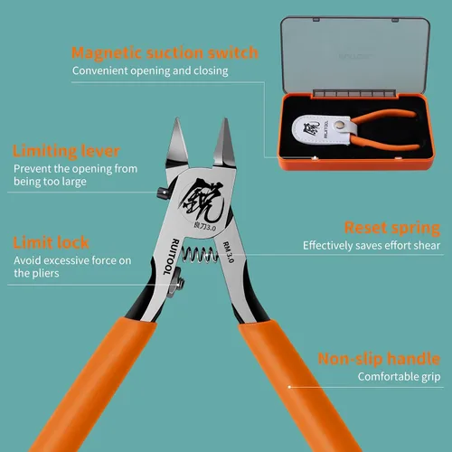 Vista 5 de RUITOOL Pinzas de modelo, herramientas de modelo para avanzados para reparar y arreglar modelos de plástico, pinza de modelo de hoja única