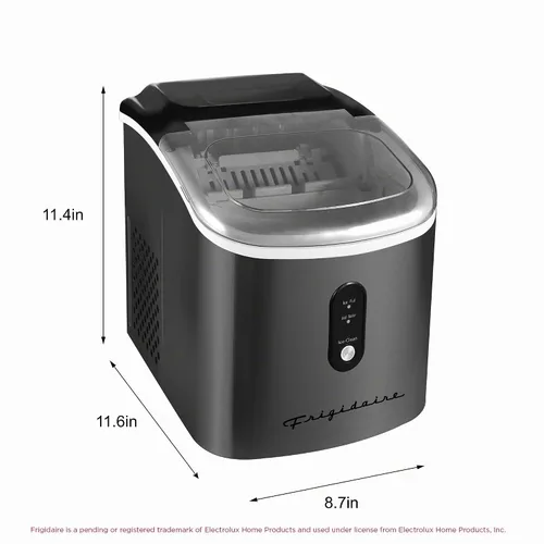 Vista 5 de Frigidaire EFIC103 - Máquina de Hielo, Resistente, 26 libras de Hielo por Día, Acero Inoxidable Negro